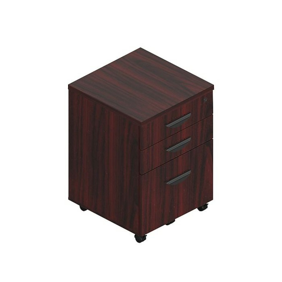 * Offices To Go Superior 3-Drawer Vertical File Cabinet, Locking, Letter/Legal, American Mahogany, 22 (Tdsl22Bbfmaml)