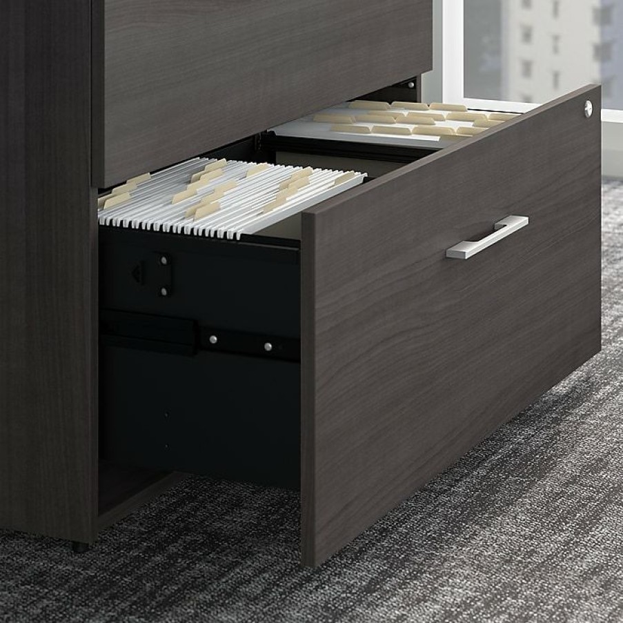 * Bush Business Furniture Office 500 2-Drawer Lateral File Cabinet, Locking, Letter/Legal, Storm Gray, 35.67 (Off136Sgsu)