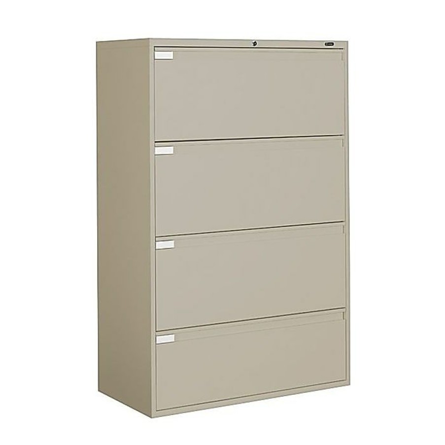 * Global 9300P Series Business-Plus Lateral File Cabinet, Ltr/Lgl, 4-Drawer, Desert Putty, 18 D, 36 W