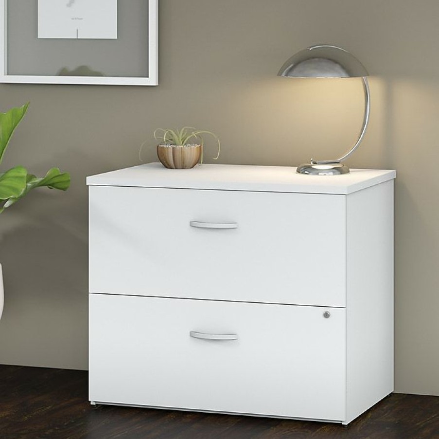 * Bush Business Furniture Studio C Lateral File Cabinet, White (Scf136Whsu)