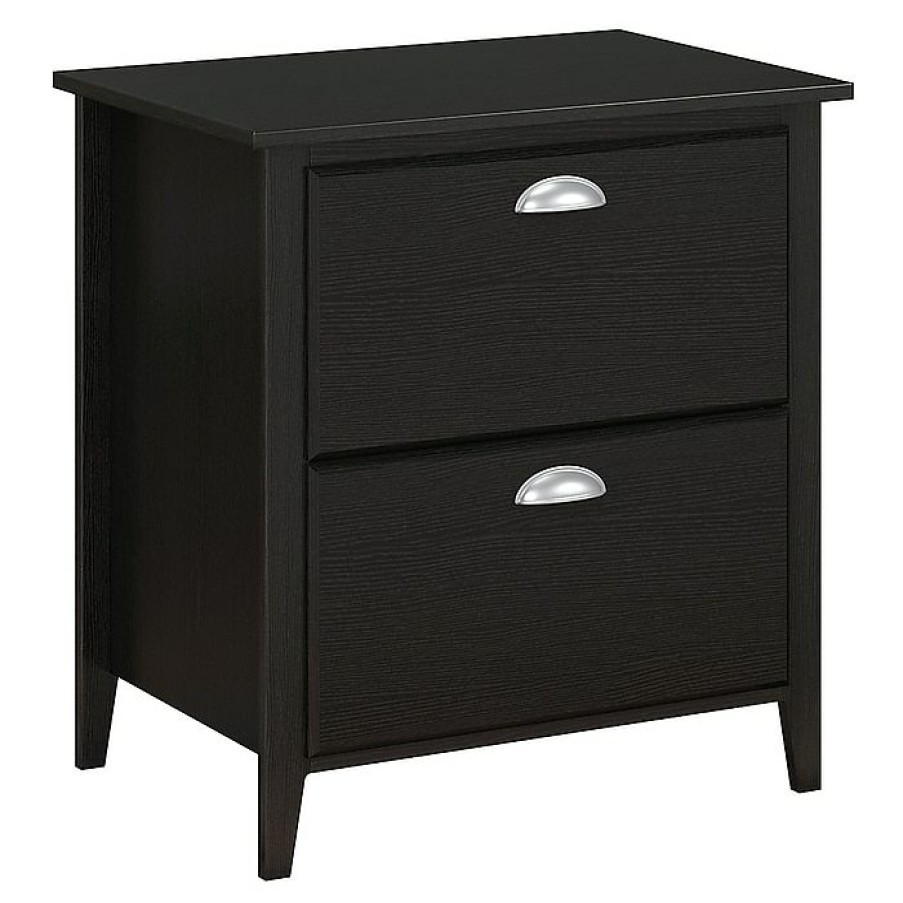 * Kathy Ireland Home By Bush Furniture Connecticut Lateral File Cabinet, Black Suede Oak (Ki40104-03)