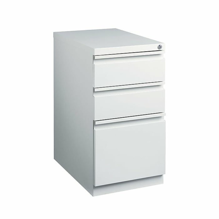 * Staples 3-Drawer Vertical File Cabinet, Locking, Gray, 22.88 D (25172D)