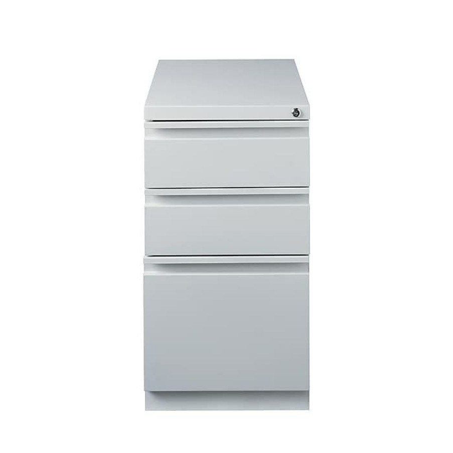 * Staples 3-Drawer Vertical File Cabinet, Locking, Gray, 22.88 D (25172D)