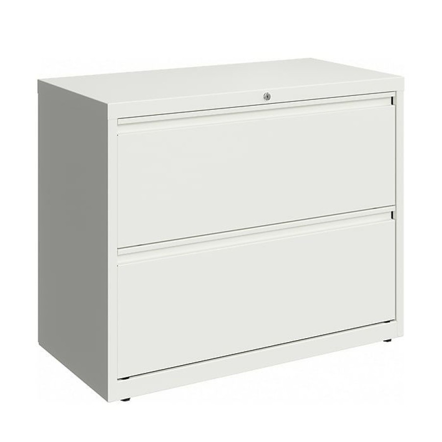 * Hirsh Hl10000 Series 2-Drawer Lateral File Cabinet, Locking, Letter/Legal, White, 36 (23700)