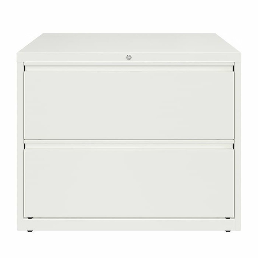 * Hirsh Hl10000 Series 2-Drawer Lateral File Cabinet, Locking, Letter/Legal, White, 36 (23700)