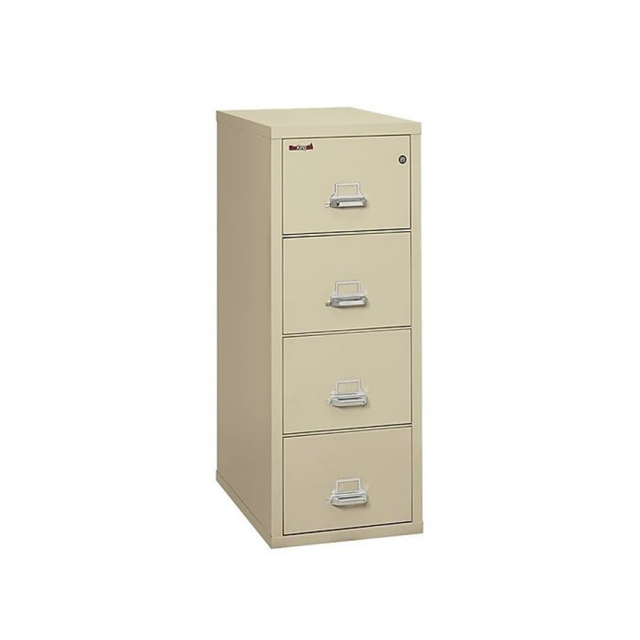 * Fireking Classic 4-Drawer Vertical File Cabinet, Fire Resistant, Legal, Parchment, 31.56 D (4-2131-Cpa)