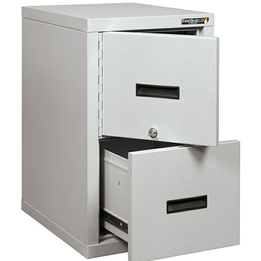 * Fireking Fireshield 2-Drawer Vertical File Cabinet, Arctic White, Letter/Legal, White Glove Delivery (2S1822-Ddssfi)