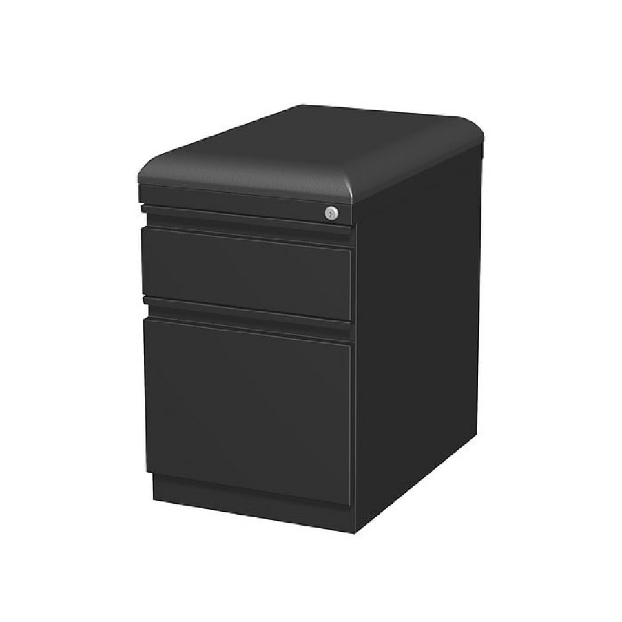 * Staples 2-Drawer Vertical File Cabinet, Locking, Letter/Legal, Black, 19.88 D (25174D)