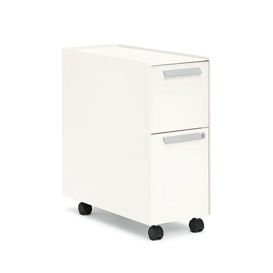 * Asap Allsteel Radii 2-Drawer Mobile File Cabinet, Box/File, Letter/Legal, White, 15 W (Apgmbp249Tfn002)