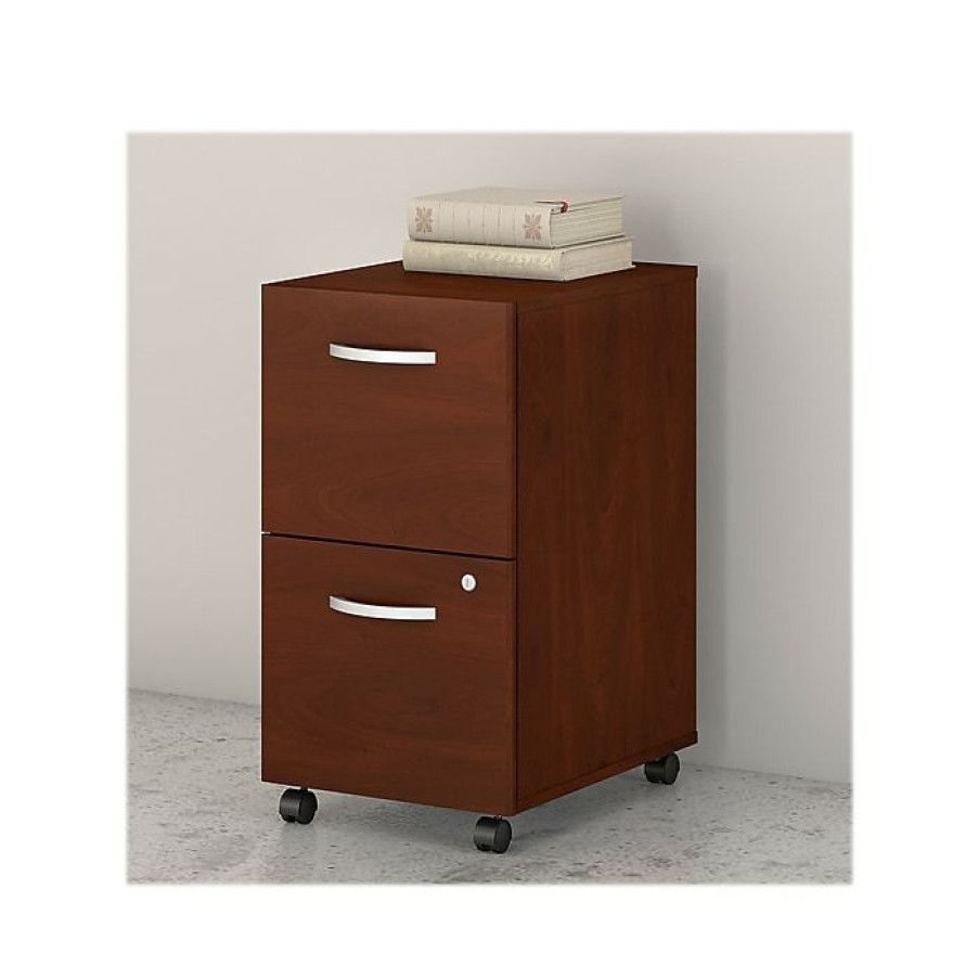 * Bush Business Furniture Studio C 2 Drawer Mobile File Cabinet, Hansen Cherry (Scf116Hcsu)