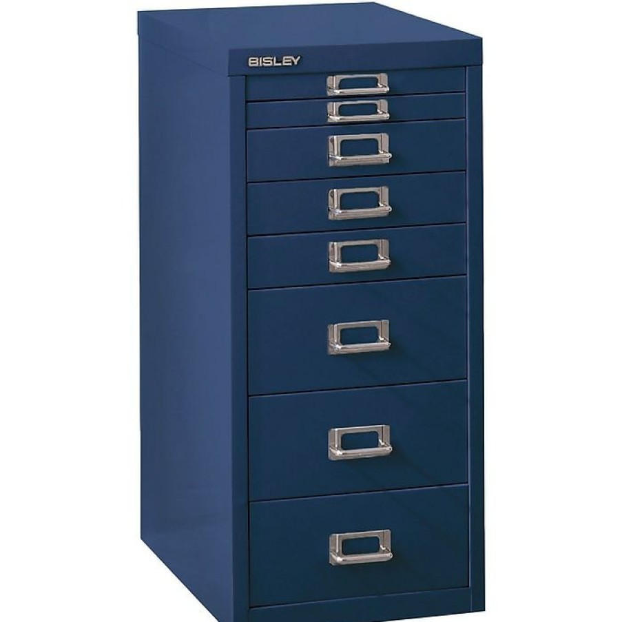 * Bindertek Bisley Eight Drawer Steel Multidrawer, Navy, Letter/A4 (Md8-Nv)