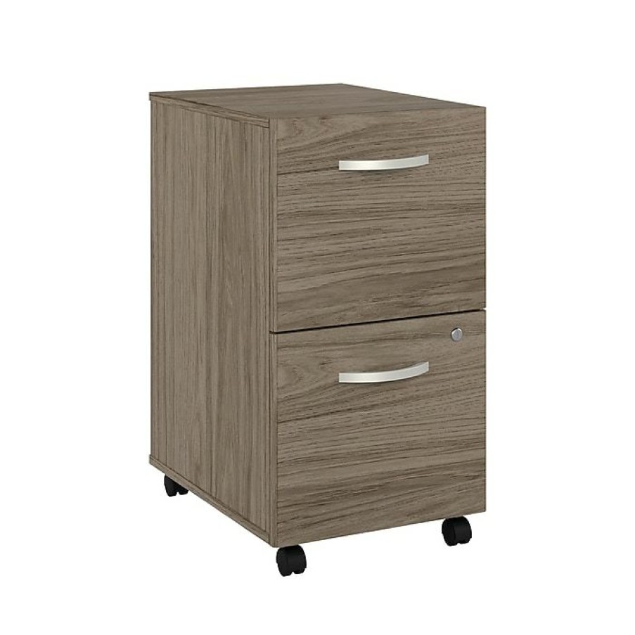 * Bush Business Furniture Studio C 2 Drawer Mobile File Cabinet, Modern Hickory (Scf116Mhsu)