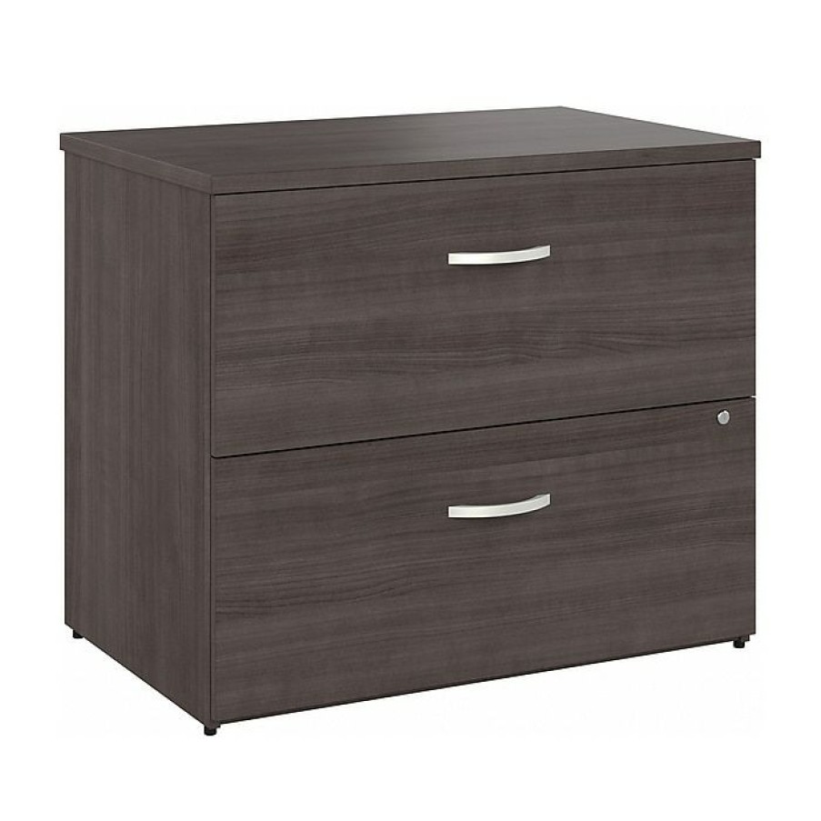 * Bush Business Furniture Hybrid 2-Drawer Lateral File Cabinet, Letter/Legal, Storm Gray, 36 (Hyf136Sgsu-Z)