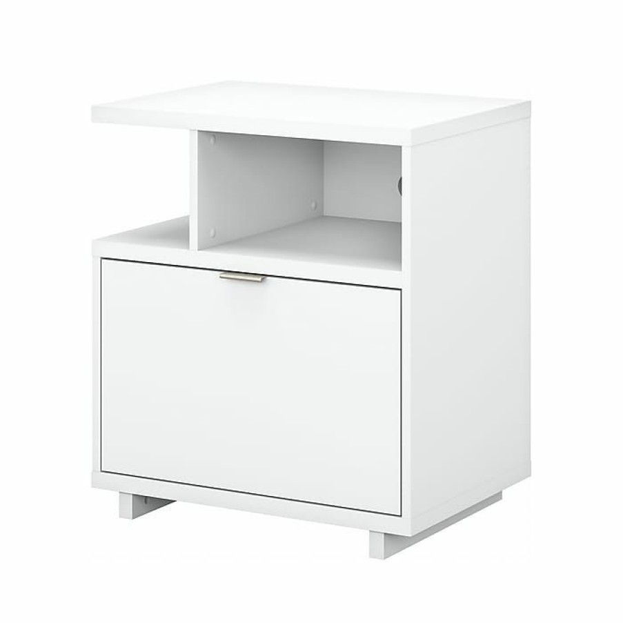 * Kathy Ireland Home By Bush Furniture Madison Avenue Single-Drawer Lateral File Cabinet, Pure White, 27.17 (Mdf127Pw-03)