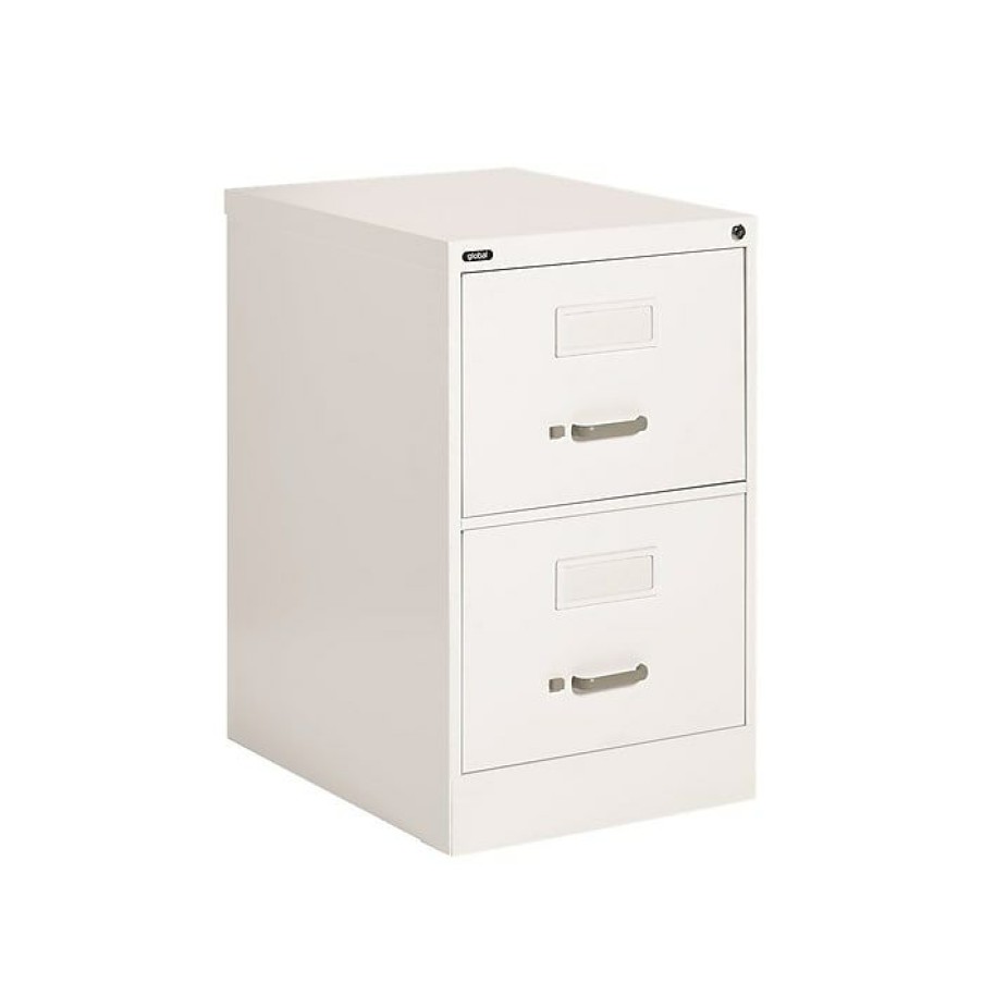 * Global 2500 Series 2-Drawer Vertical File Cabinet, Locking, Legal, White Finish, 25 (Td25251Dwt)