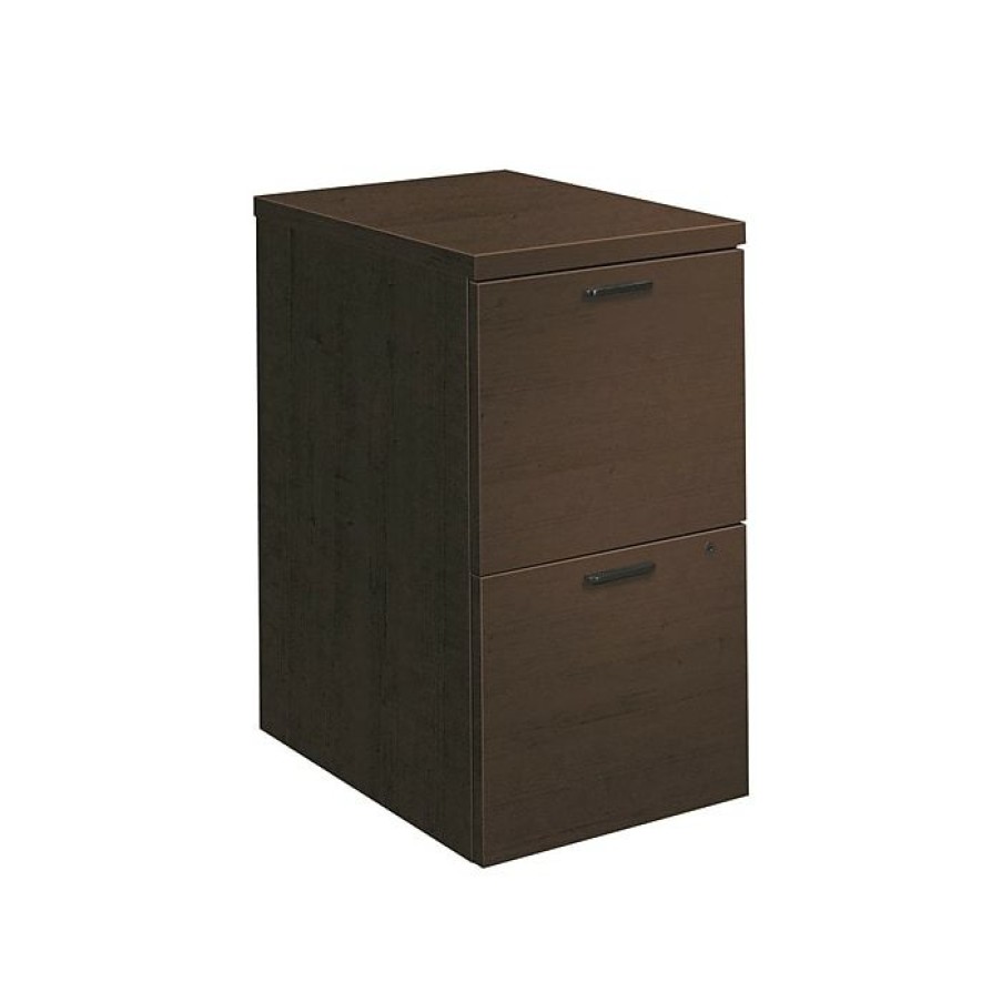 * Hon 10500 Series 2-Drawer Vertical File Cabinet, Mobile/Pedestal, Letter/Legal, Mocha, 22.75 (Hon105104Moch)