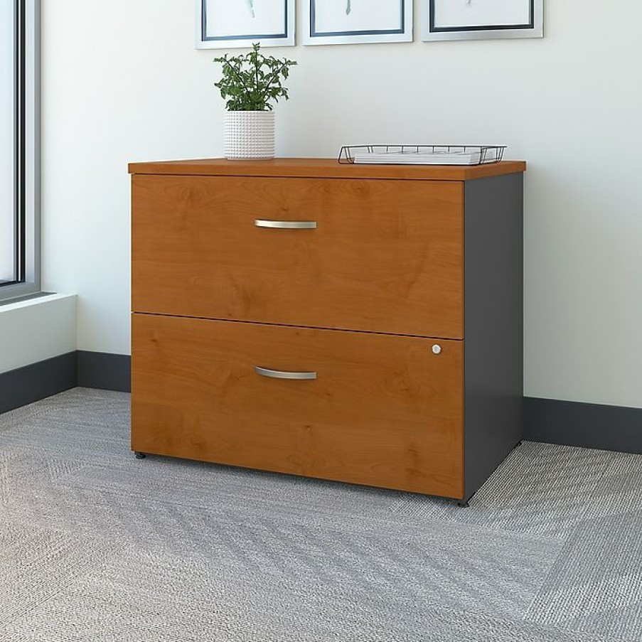 * Bush Business Furniture Westfield Lateral File Cabinet, Natural Cherry (Wc72454Csu)