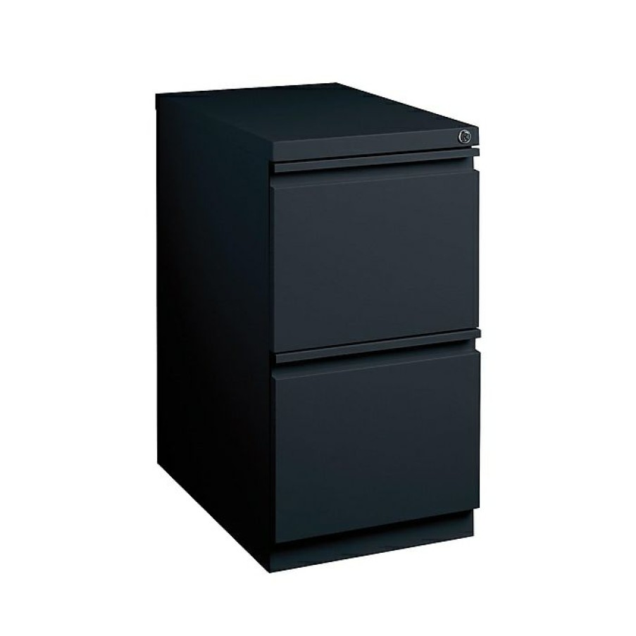 * Staples 2-Drawer Vertical File Cabinet, Locking, Black, Letter, 22.88 D (25171D)