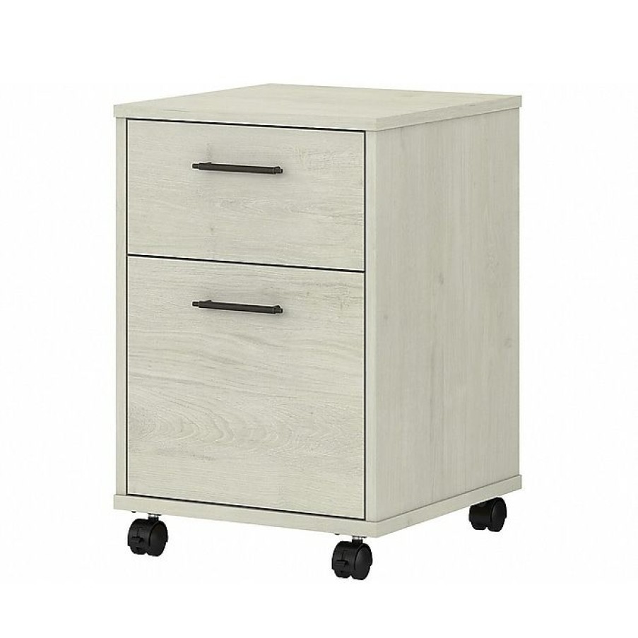 * Bush Furniture Key West 2-Drawer Mobile File Cabinet, Letter/Legal, Linen White Oak, 15.75 (Kwf116Lw-03)