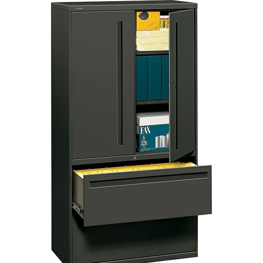 * Hon 700 Series 2 Drawer Lateral File Cabinet W/Roll-Out & Posting Shelves, Charcoal, Letter/Legal, 36 W (Hon785Lss)