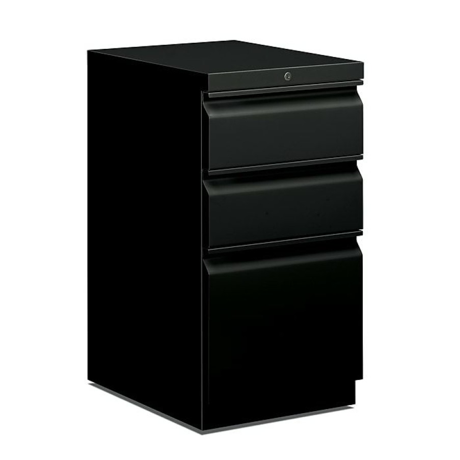 * Hon Brigade 3 Drawer Vertical File Cabinet, Black, Letter, Mobile, 20 D (Hon33720Rp)