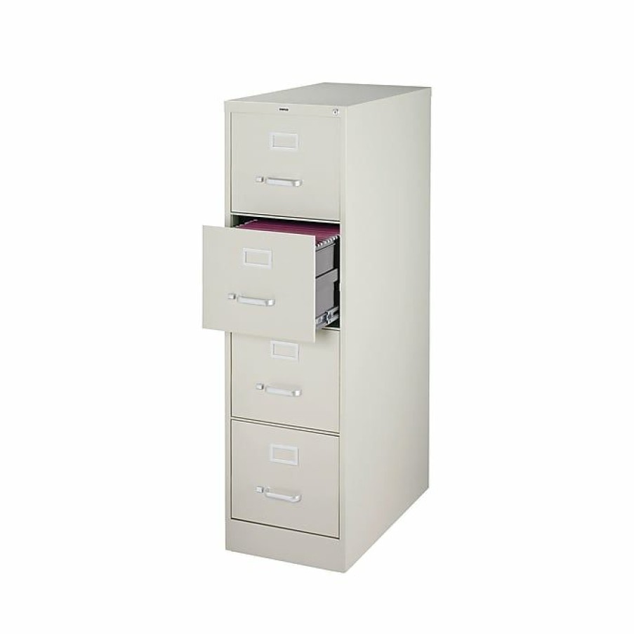 * Staples 4-Drawer Vertical File Cabinet, Locking, Letter, Gray, 25 D (25163D)