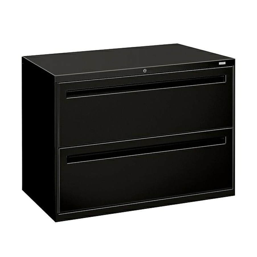 * Hon Brigade 700 Series 2-Drawer Lateral File Cabinet, Locking, Black, Letter/Legal, 42 W (H792.L.P)