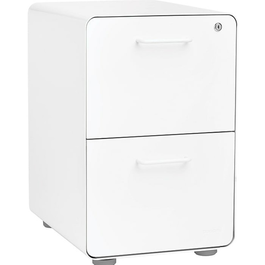 * Poppin White Stow 2-Drawer File Cabinet (100413)