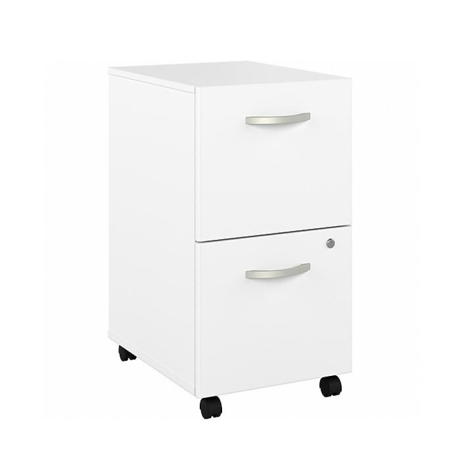 * Bush Business Furniture Hybrid 2-Drawer Mobile File Cabinet, Letter/Legal, White, 20 (Hyf116Whsu-Z)