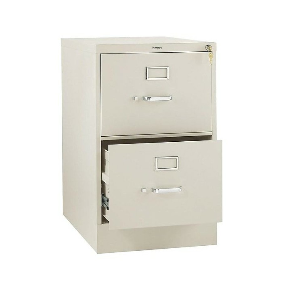 * Hon 310 Series 2-Drawer Vertical File Cabinet, Locking, Legal, Putty/Beige, 26.5 D (H312C.P.L)