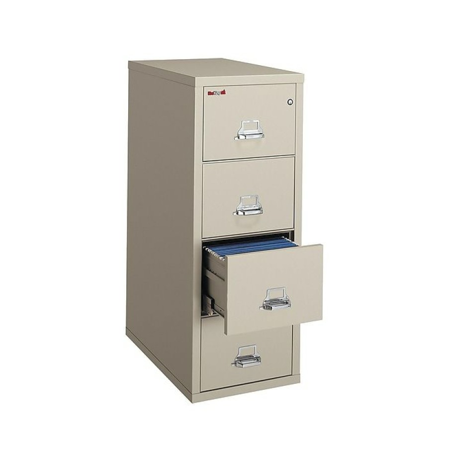 * Fireking Patriot 4-Drawer Vertical File Cabinet, Fire Resistant, Letter, Beige, 31.56 D (4P1831-Cpa)