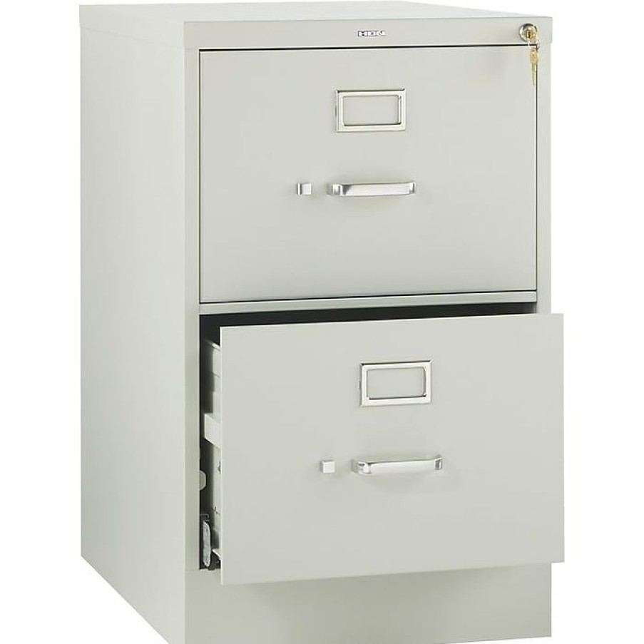 * Hon 510 Series 2 Drawer Vertical File Cabinet, Legal, Light Gray, 25 D (H512Cpq),