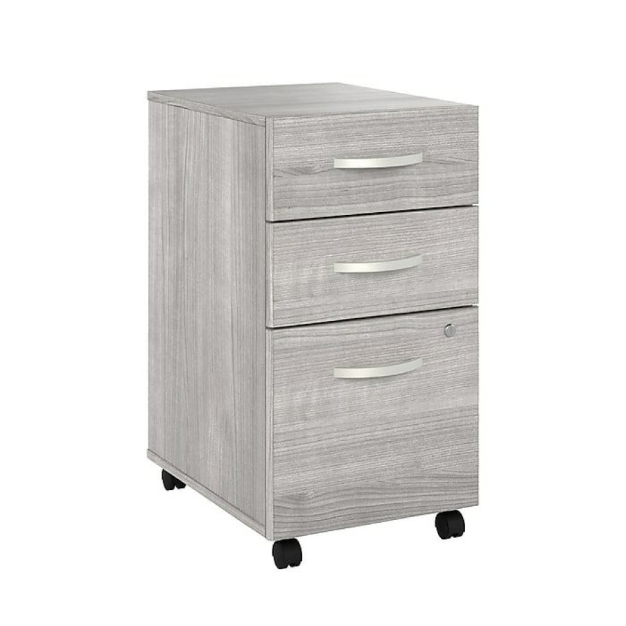 * Bush Business Furniture Hybrid 3-Drawer Mobile File Cabinet, Letter/Legal, Platinum Gray, 20 (Hyf216Pgsu-Z)