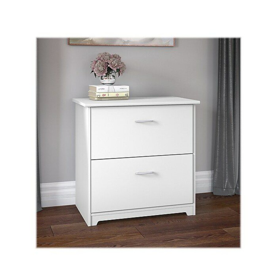 * Bush Business Furniture Bush Furniture Cabot 2-Drawer Lateral File Cabinet, Not Assembled, Letter/Legal, White, 31.26 W (Wc31980)