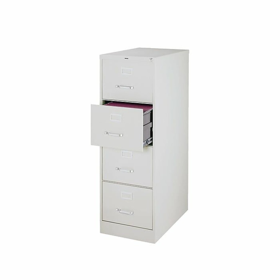 * Staples 4-Drawer Vertical File Cabinet, Locking, Letter/Legal, Gray, 25 D (25167D)