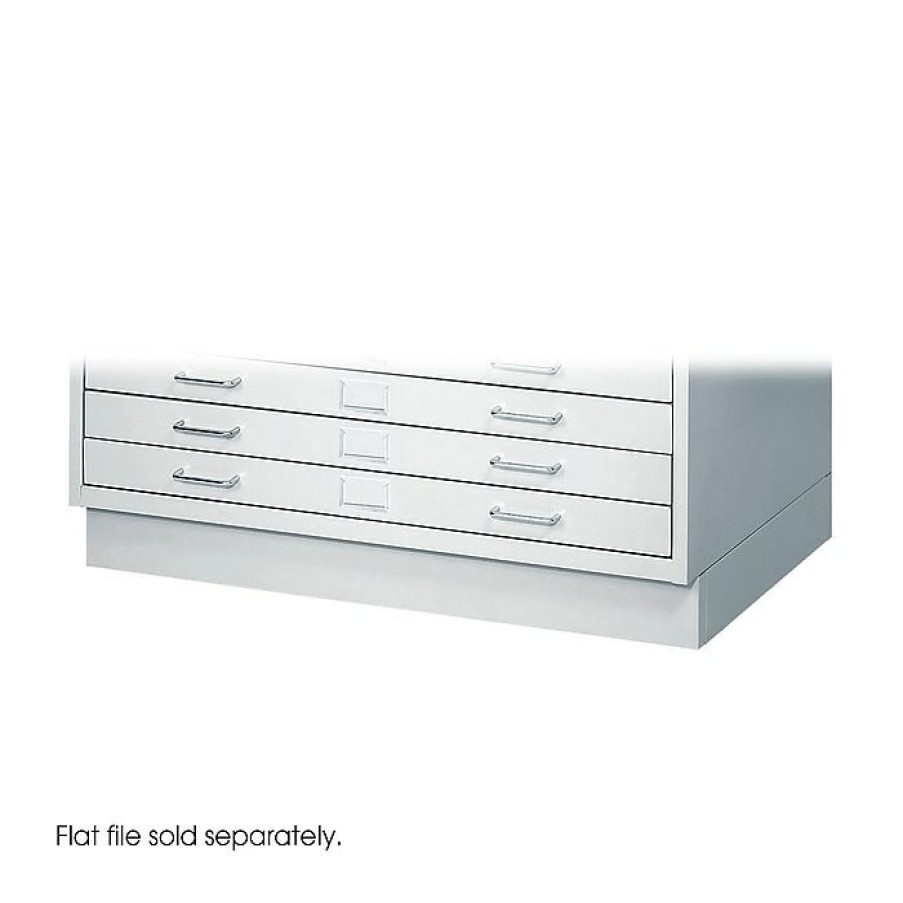 * Safco 5-Drawer Steel Flat File Closed Base, Light Gray, Letter (4970Lg)