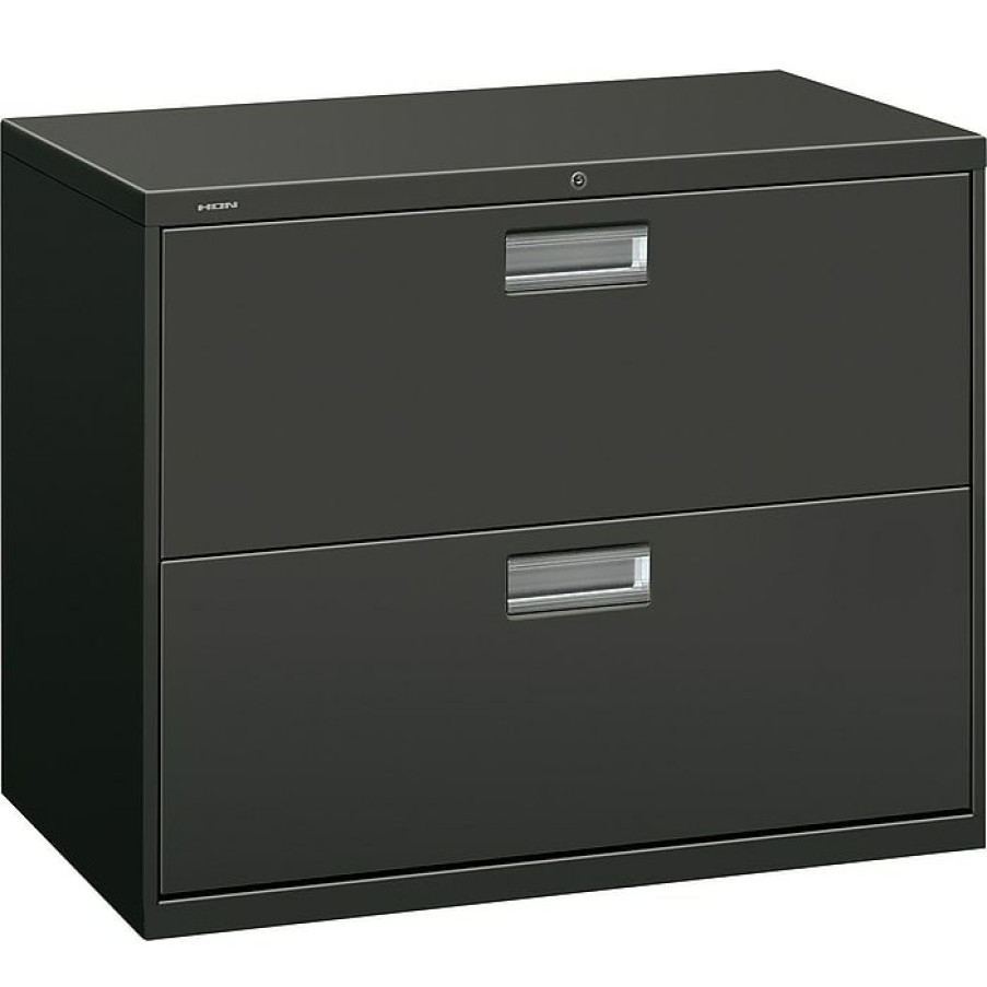 * Hon Brigade 600 Series Lateral File Cabinet, A4/Legal/Letter, 2-Drawer, Charcoal, 36 W