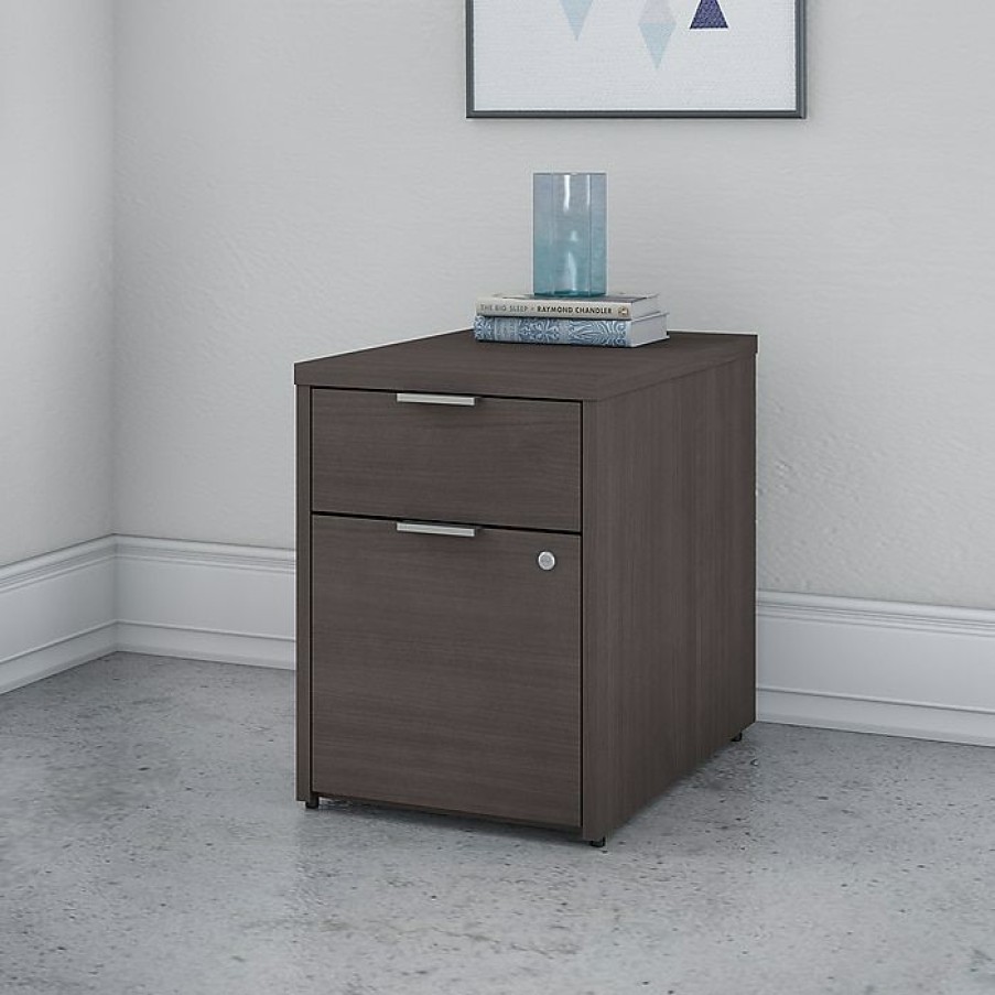 * Bush Business Furniture Jamestown 2-Drawer Vertical File Cabinet, Locking, Letter/Legal, Storm Gray, 23.66 (Jtf116Sgsu)