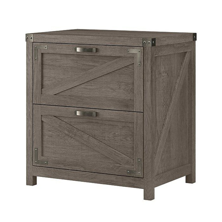 * Kathy Ireland Home By Bush Furniture 2-Drawer Lateral File Cabinet, Letter/Legal, Restored Gray, 29 (Cgf129Rtg-03)