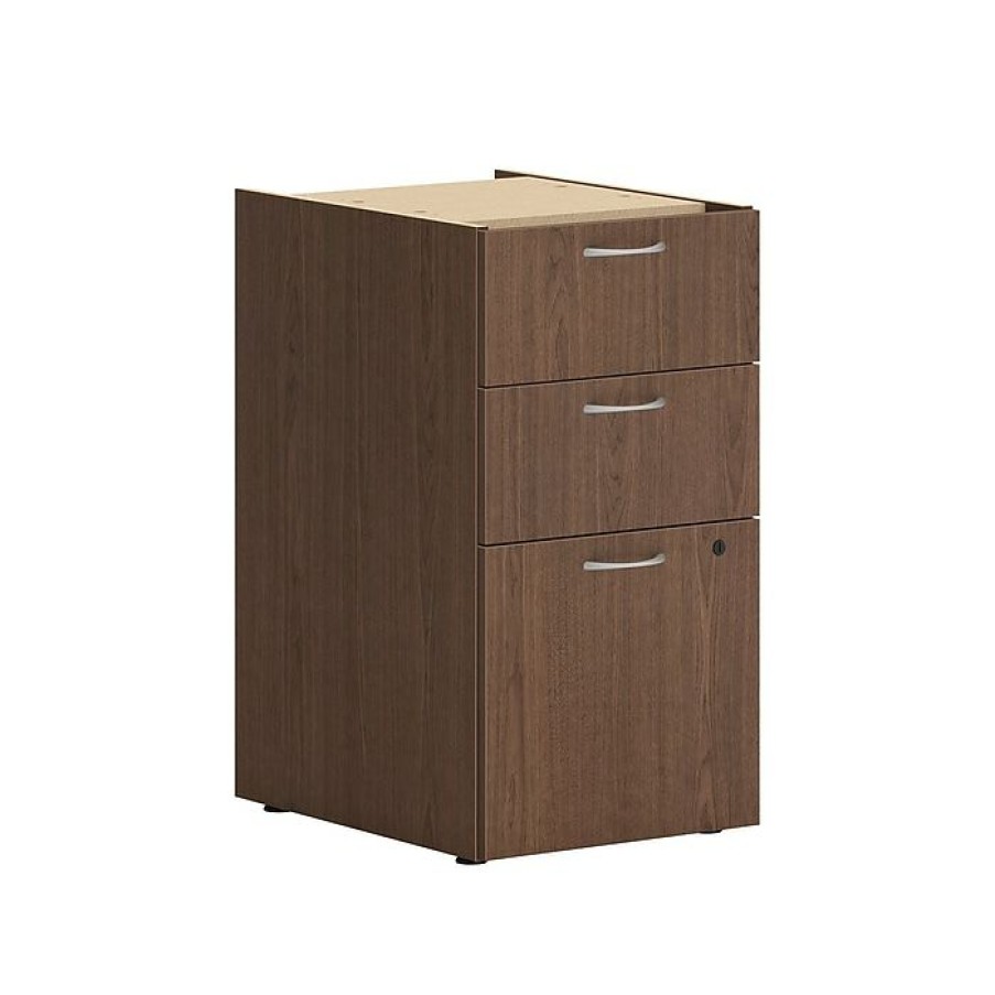 * Hon Mod 3-Drawer Vertical File Cabinet, Support Pedestal, Letter/Legal, Sepia Walnut, 20 (Hlplpsbbf.Lse1)