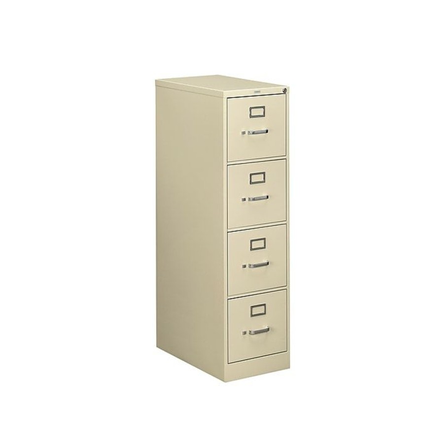 * Hon 510 Series 4-Drawer Vertical File Cabinet, Locking, Letter, Putty/Beige, 25 D (Hon514Pl)