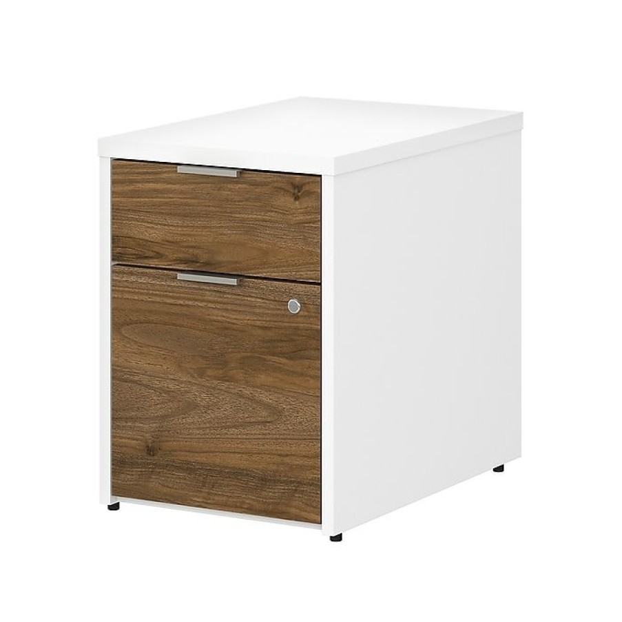 * Bush Business Furniture Jamestown 2-Drawer Vertical File Cabinet, Letter/Legal, Fresh Walnut/White, 23.66 (Jtf116Fwwhsu)