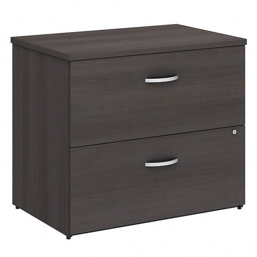 * Bush Business Furniture Studio C Lateral File Cabinet, Storm Gray (Scf136Sgsu)