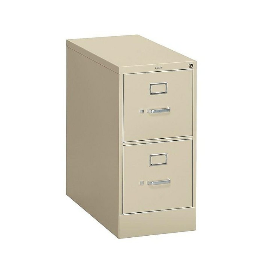 * Hon S380 2-Drawer Vertical File Cabinet, Locking, Letter, Putty, 26.5 D (Hs382Pl)