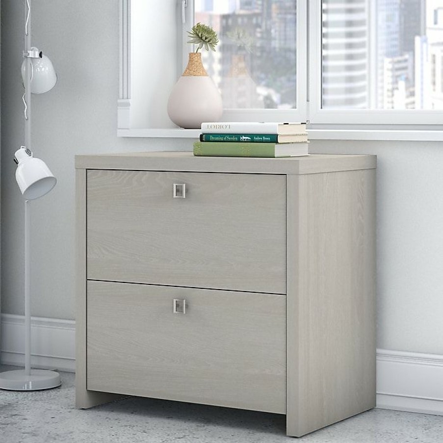 * Office By Kathy Ireland Echo 2-Drawer Lateral File Cabinet, Letter/Legal, Gray Sand, 32 (Ki60202-03)