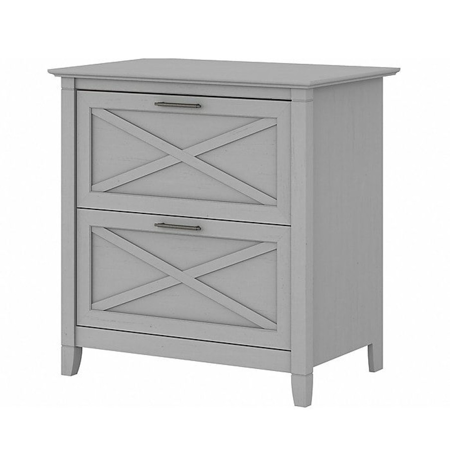 * Bush Furniture Key West 2-Drawer Lateral File Cabinet, Letter/Legal, Cape Cod Gray, 30 (Kwf130Cg-03)