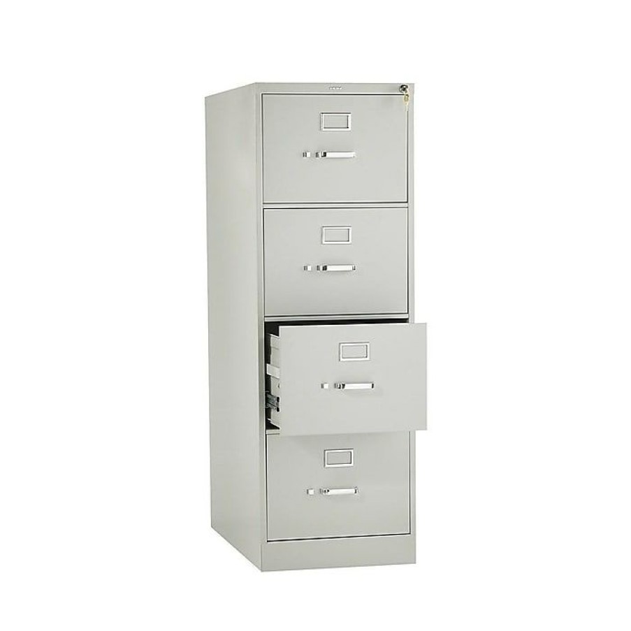 * Hon 310 Series 4-Drawer Vertical File Cabinet, Locking, Legal, Gray, 26.5 D (H314C.P.Q)