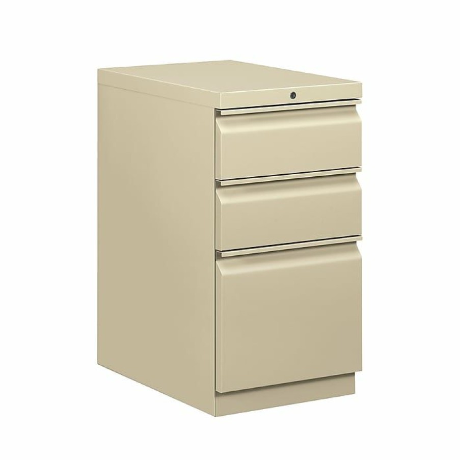 * Hon Brigade 3-Drawer Vertical File Cabinet, Mobile/Pedestal, Letter, Putty/Beige, 22.88 D (H33723R.L.L)