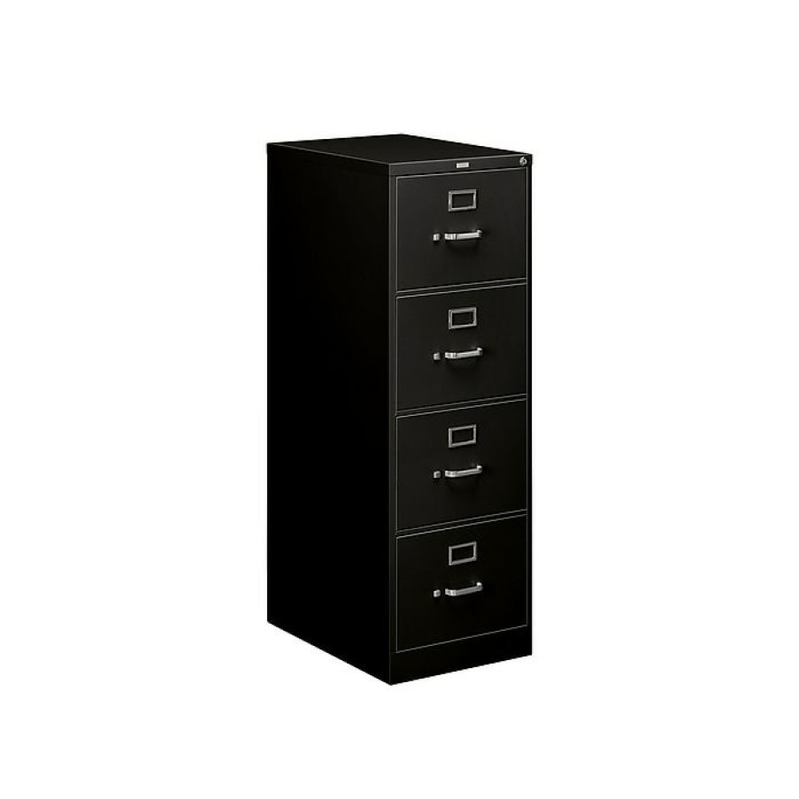 * Hon 510 Series 4 File Drawers Vertical File Cabinet, Locking, Black, Legal, 25 D (H514Cpp)