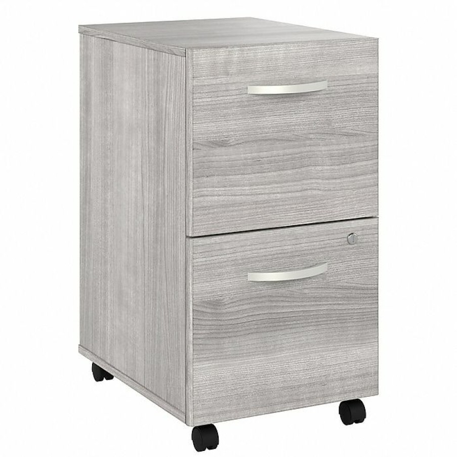 * Bush Business Furniture Studio A 2-Drawer Mobile File Cabinet, Locking, Letter/Legal, Platinum Gray, 20 (Sdf116Pgsu-Z)